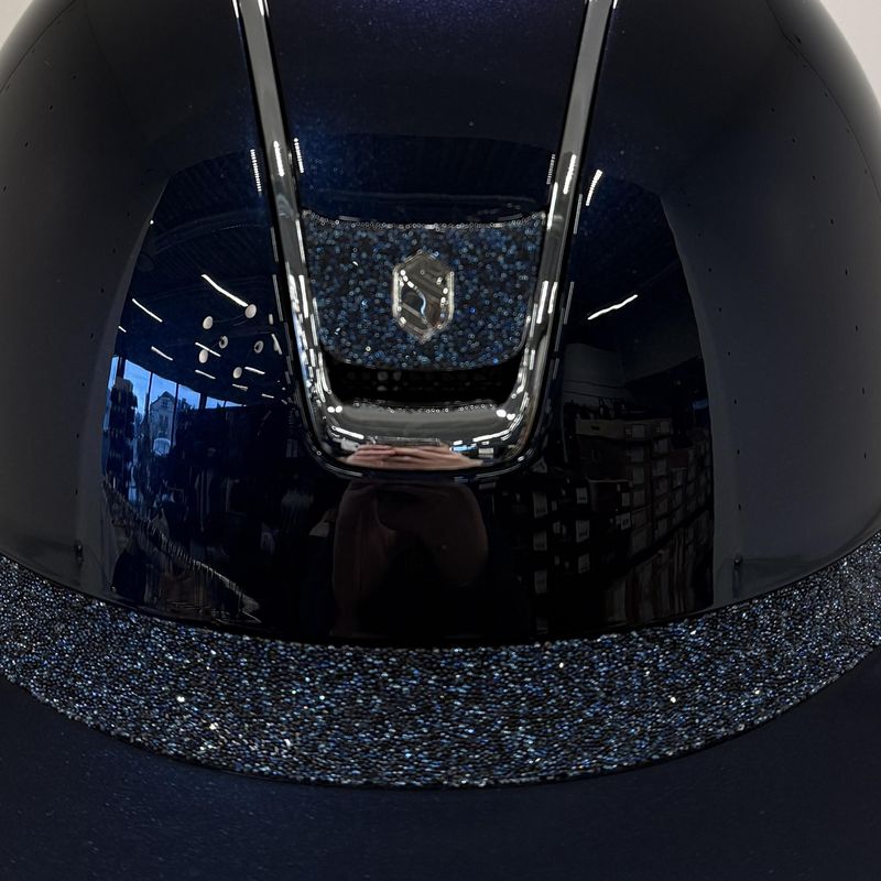 Samshield Miss Shield 2.0 Glossy Crystal Fabric Frontal Band & Blazon - Navy 