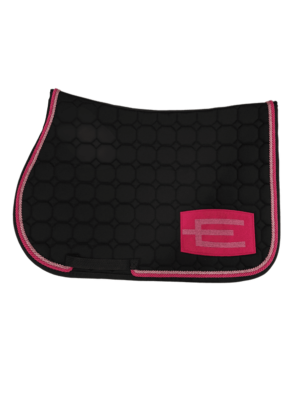 E- Logo Schabrack Sort/Rosa m/Rosa Glitter